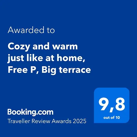 Cozy And Warm Just Like At Home, Free P, Big Terrace 公寓 Langevag